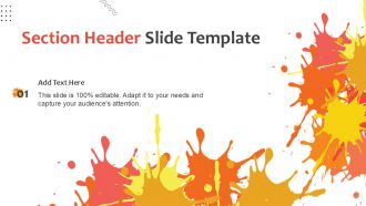 Abstract Ink Splash Powerpoint Background Template Images Customizable