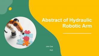 Abstract Of Hydraulic Robotic Arm PPT Designs ACP