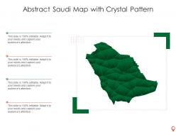 Abstract saudi map with crystal pattern
