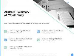 Abstract summary of whole study ppt powerpoint presentation ideas