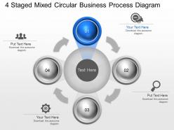Ac 4 staged mixed circular business process diagram powerpoint template