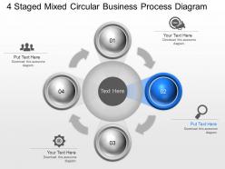 Ac 4 staged mixed circular business process diagram powerpoint template