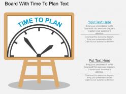 Ac board with time to plan text flat powerpoint design