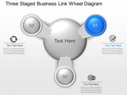 Ac Three Staged Business Link Wheel Diagram Powerpoint Template Slide