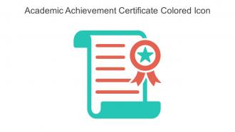 Academic Achievement Certificate Colored Icon In Powerpoint Pptx Png And Editable Eps Format