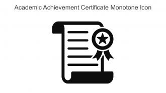 Academic Achievement Certificate Monotone Icon In Powerpoint Pptx Png And Editable Eps Format