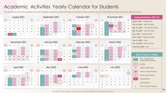 Academic Activities Yearly Calendar For Students Distance Learning Playbook