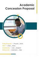 Academic concession proposal sample document report doc pdf ppt