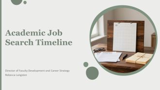 Academic Job Search Timeline PPT Template VA
