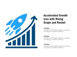 Accelerated growth icon with rising graph and rocket