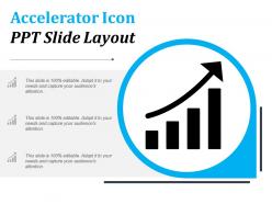 Accelerator icon ppt slide layout