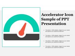 Accelerator icon sample of ppt presentation