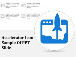 Accelerator icon sample of ppt slide