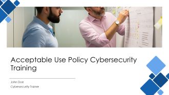 Acceptable Use Policy Cybersecurity Training PPT Outline AT