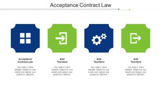Acceptance Contract Law Ppt Powerpoint Presentation Model Samples Cpb