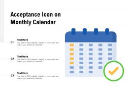 Acceptance icon on monthly calendar