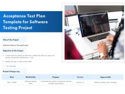 Acceptance test plan template for software testing project