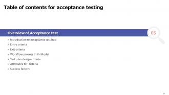 Acceptance Testing Powerpoint Presentation Slides Customizable Professional