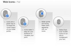 Accepted rejected damaged fingerprints ppt icons graphics