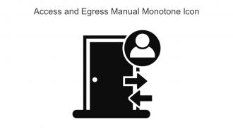 Access And Egress Manual Monotone Icon In Powerpoint Pptx Png And Editable Eps Format