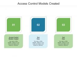 Access control models created ppt powerpoint presentation infographics design templates cpb