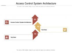 Access control system architecture ppt powerpoint presentation model design ideas cpb