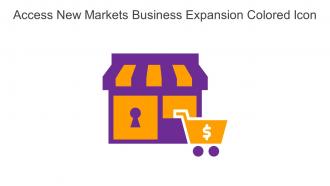 Access New Markets Business Expansion Colored Icon In Powerpoint Pptx Png And Editable Eps Format