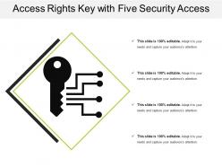 Access rights key with five security access