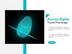 Access rights thumb print image