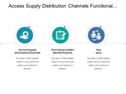 Access supply distribution channels functional leaders identify projects