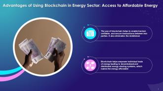 Access To Affordable Energy By Using Blockchain Technology Training Ppt