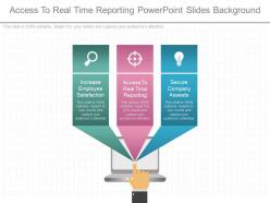 Access to real time reporting powerpoint slides background