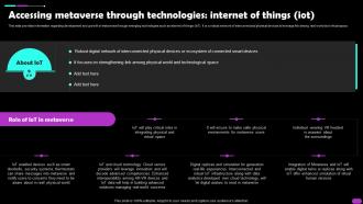 Accessing Metaverse Through Technologies Internet Of Things IOT Metaverse Everything AI SS V