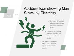 Accident Icon Showing Man Struck By Electricity