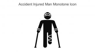 Accident Injured Man Monotone Icon In Powerpoint Pptx Png And Editable Eps Format