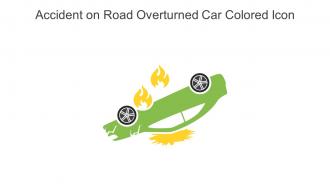 Accident On Road Overturned Car Colored Icon In Powerpoint Pptx Png And Editable Eps Format