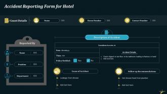Accident Reporting Form For Hotel Training Ppt
