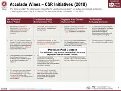 Accolade wines csr initiatives 2018