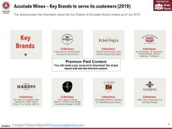 Accolade wines key brands to serve its customers 2019