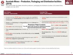 Accolade wines production packaging and distribution facilities 2019