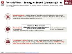 Accolade wines strategy for smooth operations 2019