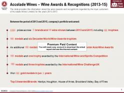 Accolade wines wine awards and recognitions 2013-15