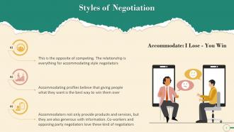 Accommodate Style Of Negotiation I Lose You Win Training Ppt
