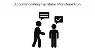 Accommodating Facilitator Monotone Icon In Powerpoint Pptx Png And Editable Eps Format
