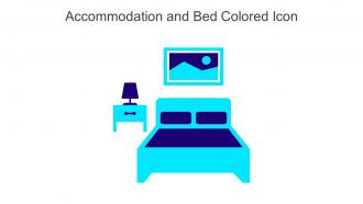 Accommodation And Bed Colored Icon In Powerpoint Pptx Png And Editable Eps Format