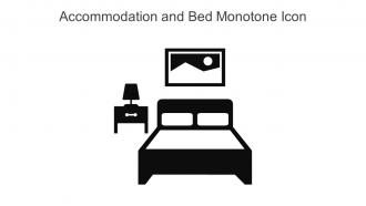 Accommodation And Bed Monotone Icon In Powerpoint Pptx Png And Editable Eps Format