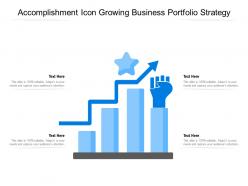 Accomplishment icon growing business portfolio strategy