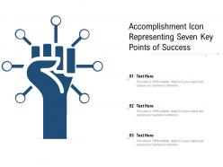 Accomplishment icon representing seven key points of success