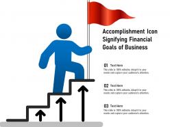 Accomplishment icon signifying financial goals of business