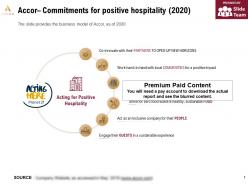 Accor commitments for positive hospitality 2020